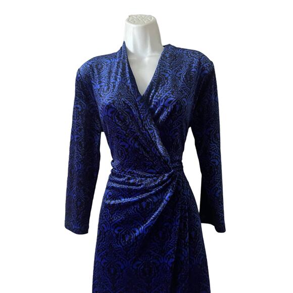 J. McLaughlin Velvet Faux Wrap Dress - Picture 4 of 8